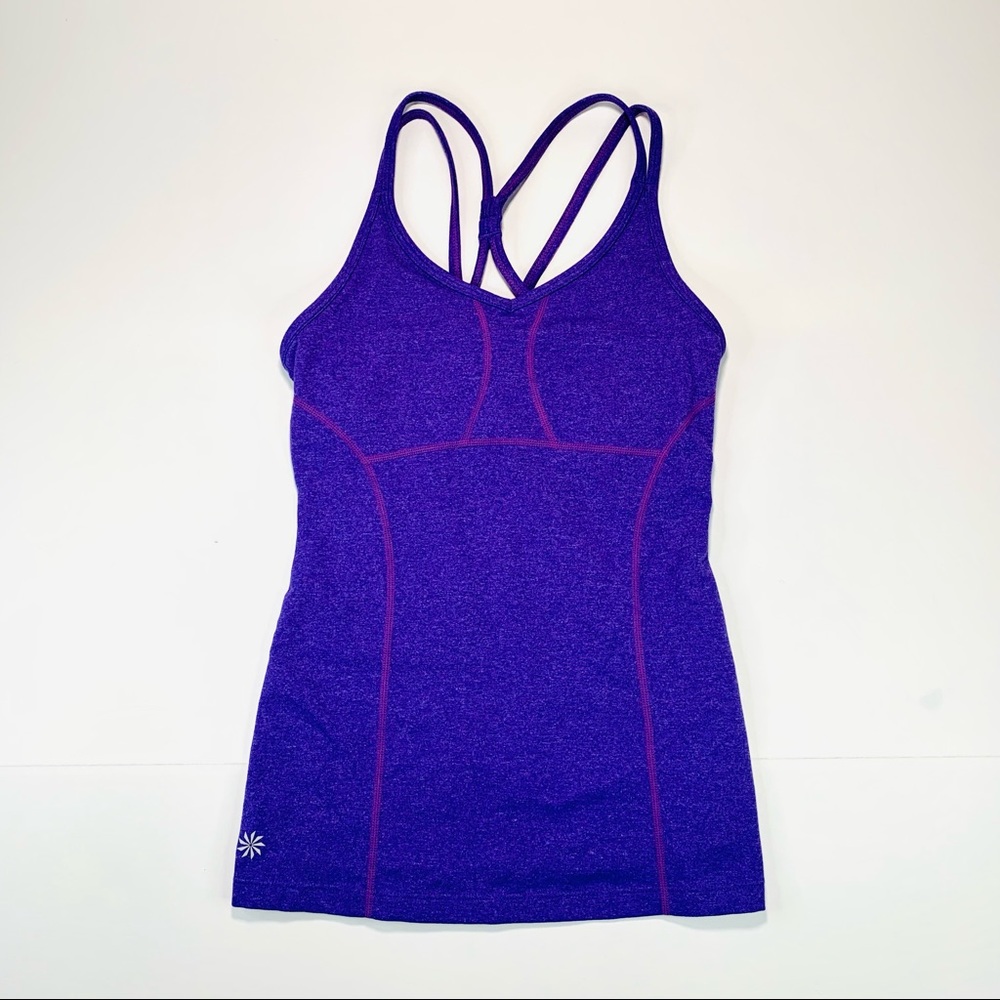 Athleta tank top Empowerment strappy tank top sports bra purple women size XXS